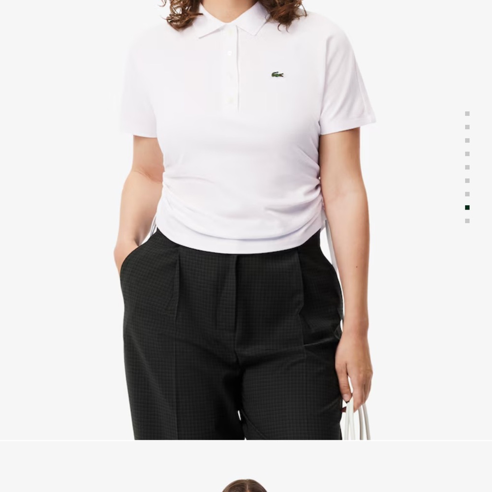Lacoste Women's Classic White Button Down Shirt